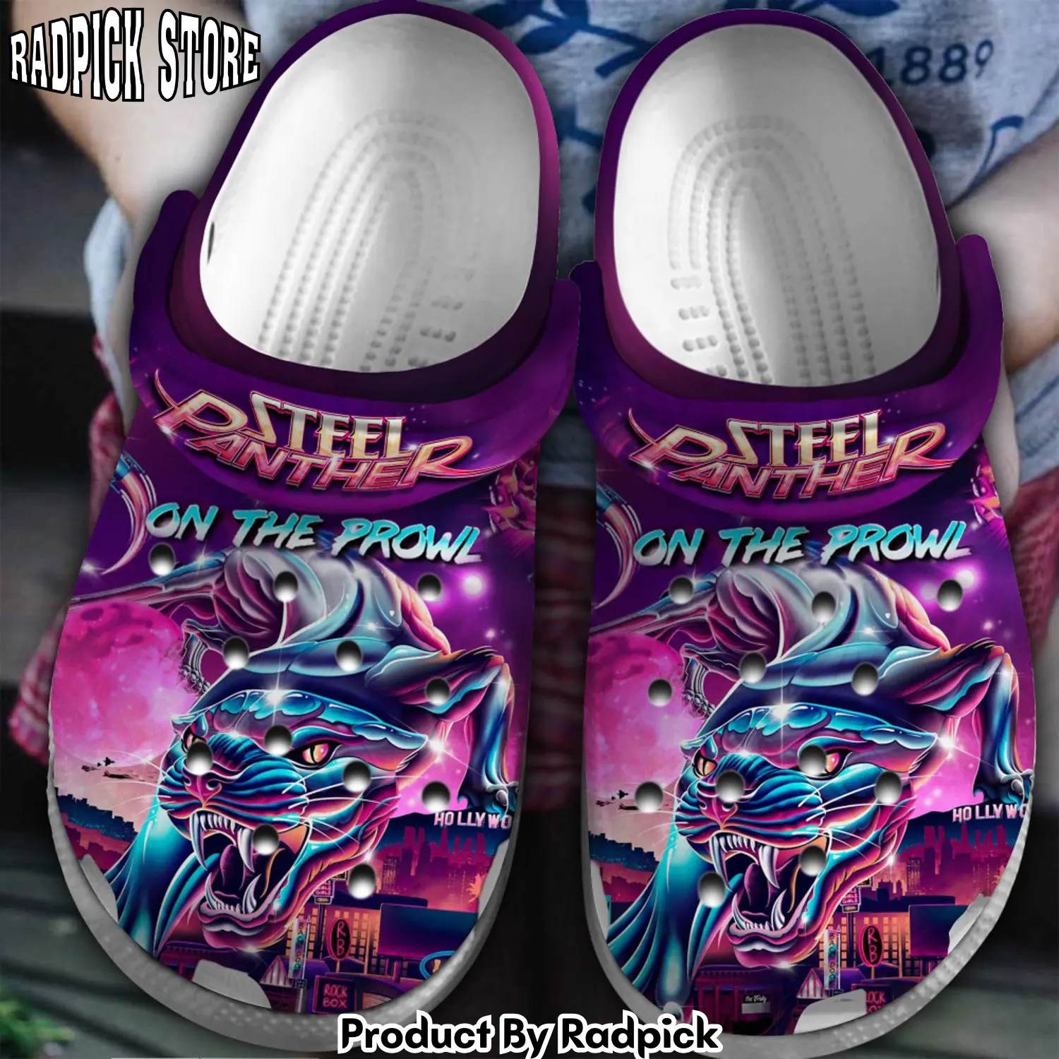 Radpick steel panther band music clogs shoes comfortable for men women rp6521163